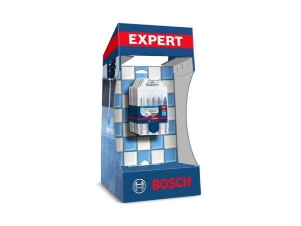 BOSCH EXPERT HEX-9 Csempefúrószár készlet 5 részes (6 db) pultra helyezhető display-ben