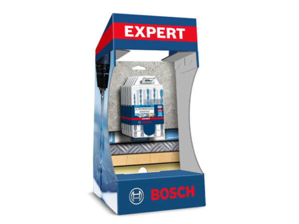 BOSCH EXPERT HEX-9 Univerzális fúrószár készlet 5 részes (6 db) pultra helyezhető display-ben