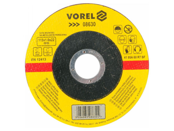 VOREL Vágókorong fémre 115 x 1,0 x 22,2 mm