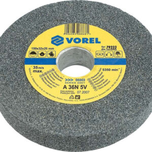 VOREL Köszörűkorong 150 x 32 x 25 mm finomszemcsés