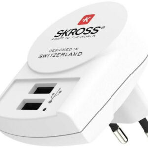 SKROSS USB adapter (2 x USB-A, 2 x 1,2 Ah akku)