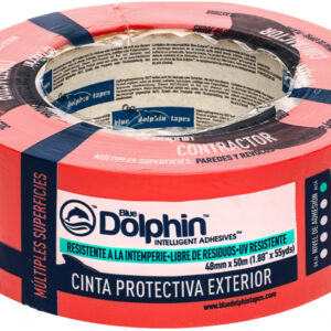 BLUE DOLPHIN Festő- és mázolószalag 48 mm x 50 m kültéri enyhén érdes felszínre (piros)
