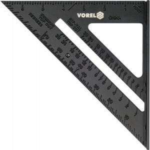 VOREL Talpas derékszög vonalzó 250 x 180 mm alumínium