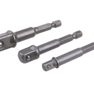 Dugókulcs adapter készlet 3 részes 1/4" Hex -> 1/4", 3/8", 1/2" négyszög CrV