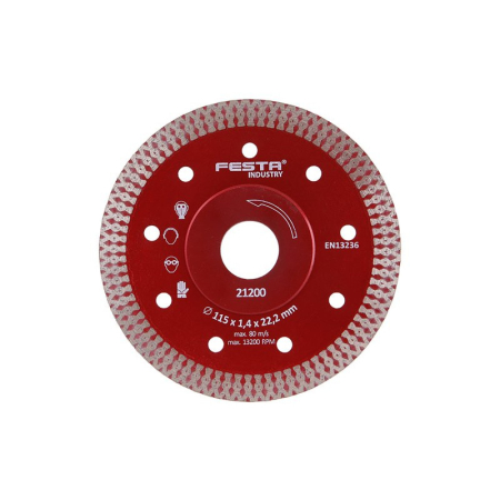 FESTA Gyémánt vágókorong 115 x 1,4 x 22,2 mm turbo