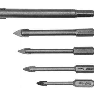 STHOR Üveg- és csempefúrószár készlet 5 részes (4, 5, 6, 8, 10 mm)