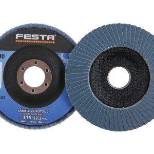 FESTA Lamellás csiszolókorong 115 x 22,2 mm / P100 inox