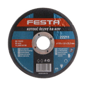 FESTA Vágókorong fémre 115 x 1,0 x 22,2 mm