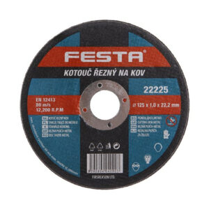 FESTA Vágókorong fémre 125 x 1,0 x 22,2 mm inox