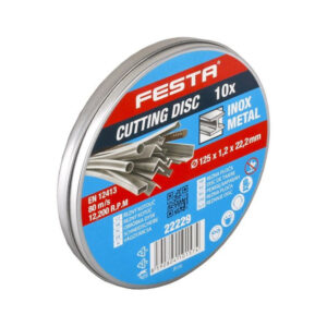 FESTA Vágókorong fémre fém dobozban 125 x 1 x 22,2 mm (10 db)