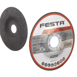 FESTA INDUSTRY Kúpos vágókorong fémre 115 x 0,8 x 22,2 mm inox