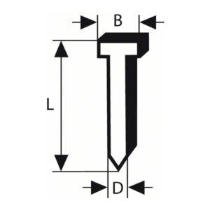BOSCH Fejnélküli szegek, horganyzott 1,6 x 2,8 x 63 mm (2500 db)