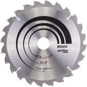 BOSCH Fűrésztárcsa fához 216 x 30 x 2,0 mm / 24T Optiline Wood ATB / N