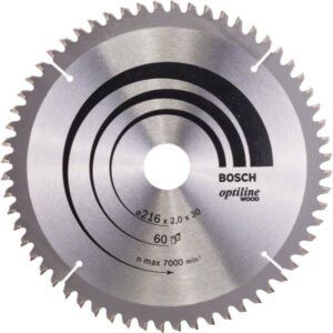 BOSCH Fűrésztárcsa fához 216 x 30 x 2,0 mm / 60T Optiline Wood ATB / N