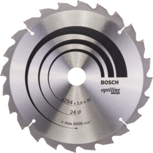 BOSCH Fűrésztárcsa fához 254 x 30 x 2,0 mm / 24T Optiline Wood ATB / N