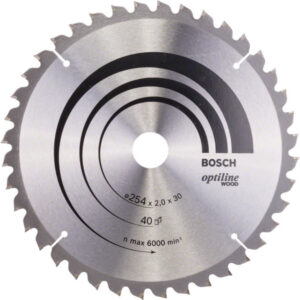 BOSCH Fűrésztárcsa fához 254 x 30 x 2,0 mm / 40T Optiline Wood ATB / N