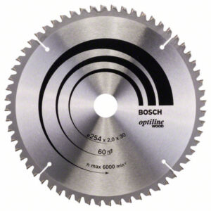 BOSCH Fűrésztárcsa fához 254 x 30 x 2,0 mm / 60T Optiline Wood ATB