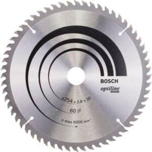 BOSCH Fűrésztárcsa fához 254 x 30 x 2,8 mm / 60T Optiline Wood ATB