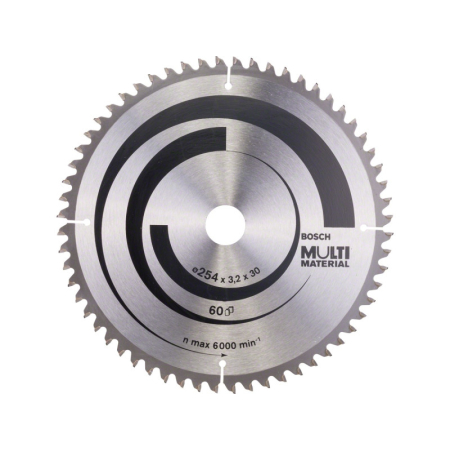 BOSCH Fűrésztárcsa univerzális 254 x 30 x 3,2 mm / 60T MultiMaterial HLTCG