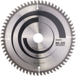 BOSCH Fűrésztárcsa univerzális 235 x 30/25 x 2,4 mm / 64T MultiMaterial HLTCG