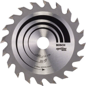 BOSCH Fűrésztárcsa fához 140 x 20/12,7 x 2,4 mm / 20T Optiline Wood ATB
