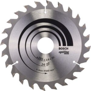 BOSCH Fűrésztárcsa fához 165 x 30/20 x 2,6 mm / 24T Optiline Wood ATB