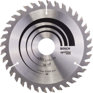 BOSCH Fűrésztárcsa fához 165 x 30/20 x 2,6 mm / 36T Optiline Wood ATB