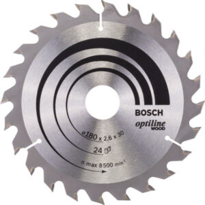 BOSCH Fűrésztárcsa fához 180 x 30/20 x 2,6 mm / 24T Optiline Wood ATB