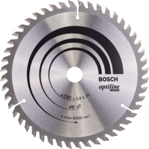 BOSCH Fűrésztárcsa fához 190 x 20/16 x 2,6 mm / 48T Optiline Wood ATB