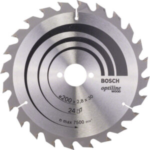 BOSCH Fűrésztárcsa fához 200 x 30 x 2,8 mm / 24T Optiline Wood ATB