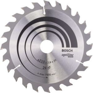 BOSCH Fűrésztárcsa fához 210 x 30 x 2,8 mm / 24T Optiline Wood ATB