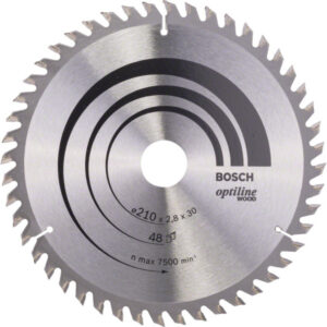 BOSCH Fűrésztárcsa fához 210 x 30 x 2,8 mm / 48T Optiline Wood ATB
