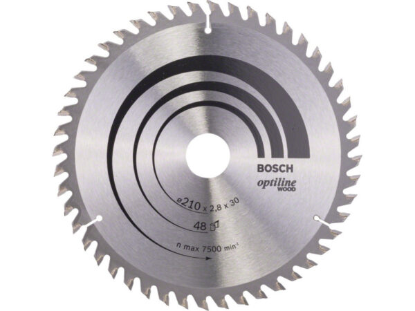 BOSCH Fűrésztárcsa fához 210 x 30 x 2,8 mm / 48T Optiline Wood ATB