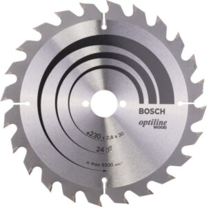 BOSCH Fűrésztárcsa fához 230 x 30 x 2,8 mm / 24T Optiline Wood ATB