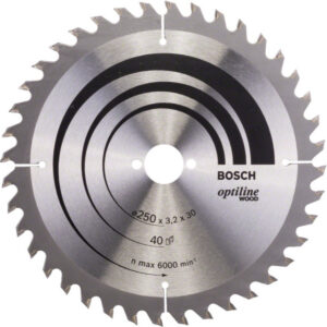 BOSCH Fűrésztárcsa fához 250 x 30 x 3,2 mm / 40T Optiline Wood ATB