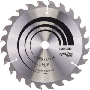 BOSCH Fűrésztárcsa fához 184 x 16 x 2,6 mm / 24T Optiline Wood ATB