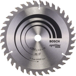 BOSCH Fűrésztárcsa fához 184 x 16 x 2,6 mm / 36T Optiline Wood ATB
