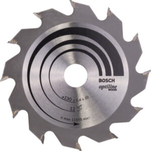 BOSCH Fűrésztárcsa fához 130 x 20/16 x 2,4 mm / 12T Optiline Wood ATB