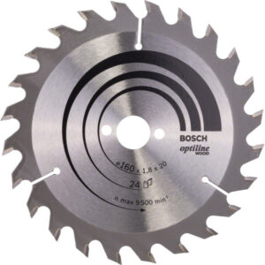 BOSCH Fűrésztárcsa fához 160 x 20/16 x 1,8 mm / 24T Optiline Wood ATB