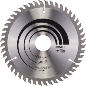 BOSCH Fűrésztárcsa fához 165 x 30/20 x 2,6 mm / 48T Optiline Wood ATB