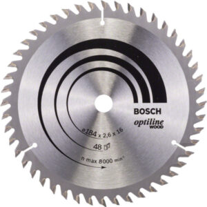 BOSCH Fűrésztárcsa fához 184 x 16 x 2,6 mm / 48T Optiline Wood ATB