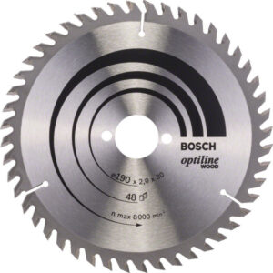 BOSCH Fűrésztárcsa fához 190 x 30 x 2,0 mm / 48T Optiline Wood ATB