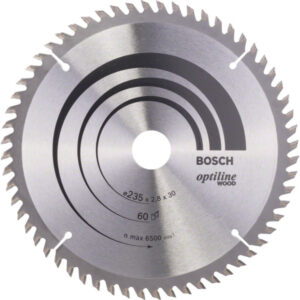 BOSCH Fűrésztárcsa fához 235 x 30/25 x 2,8 mm / 60T Optiline Wood ATB