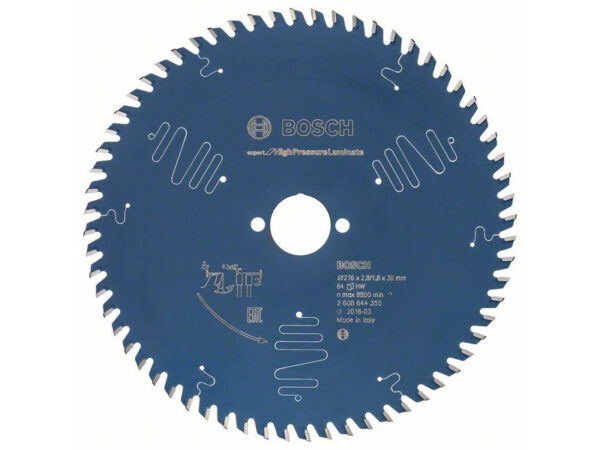 BOSCH Fűrészárcsa laminált lapokhoz 216 x 30 x 2,8 mm / 64T Expert for High Pressure Laminate