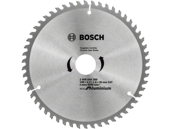 BOSCH Fűrésztárcsa alumíniumhoz 190 x 30 x 2,2 mm / 54T
