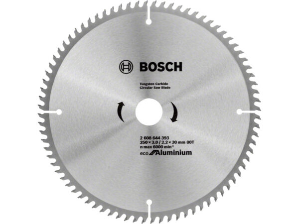 BOSCH Fűrésztárcsa alumíniumhoz 250 x 30 x 3,0 mm / 80T