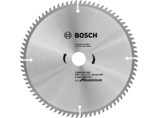 BOSCH Fűrésztárcsa alumíniumhoz 254 x 30 x 3,0 mm / 80T