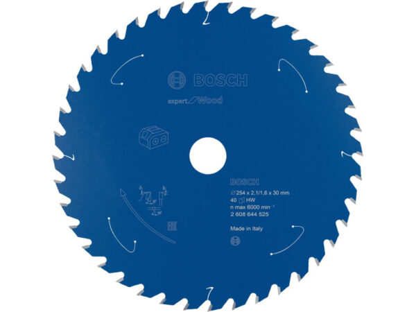 BOSCH Fűrésztárcsa fához 254 x 30 x 2,1 mm / 40T Expert for Wood