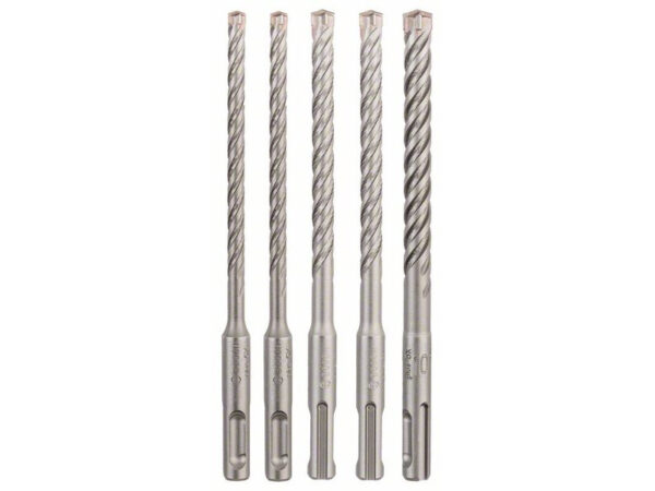 BOSCH 5X Kőzetfúró készlet 5 részes négyélű SDS-Plus (6 / 6 / 8 / 8 / 10 x 160 mm)