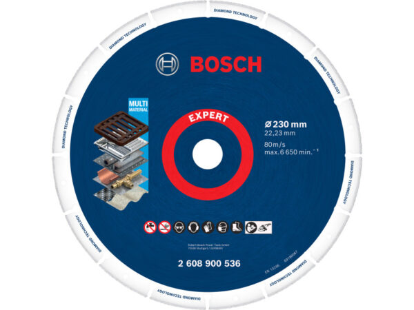 BOSCH EXPERT Gyémánt vágókorong 230 x 22,2 mm Multi Material